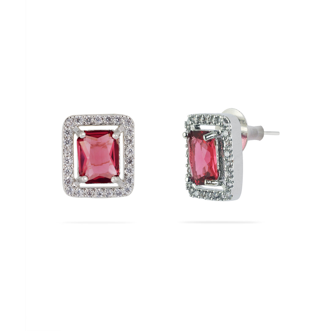 Ruby Elegance Stud Earrings