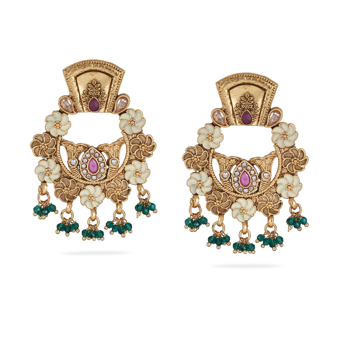 Regal Blossom Drop Earrings