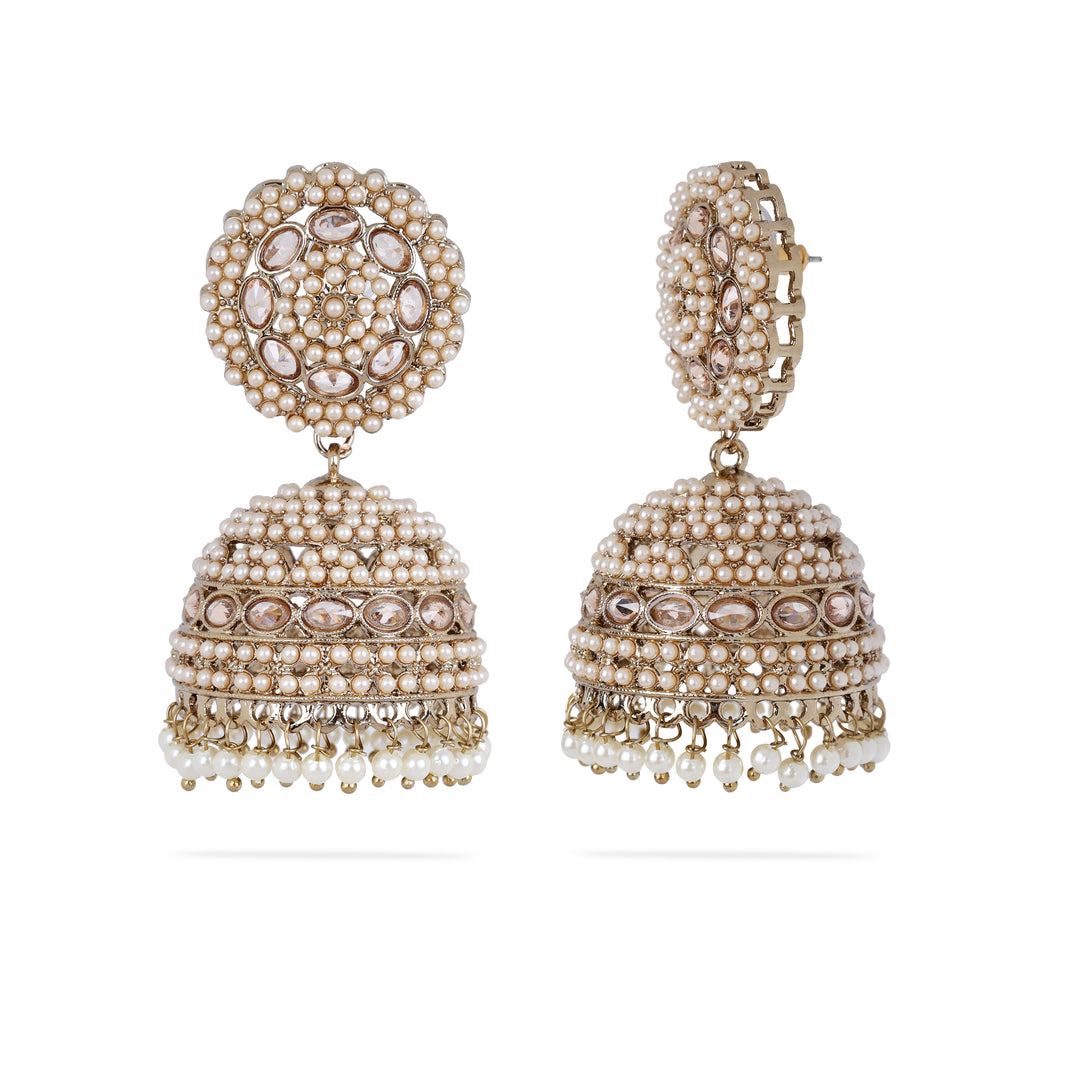 Regal Pearl Dome Jhumkas