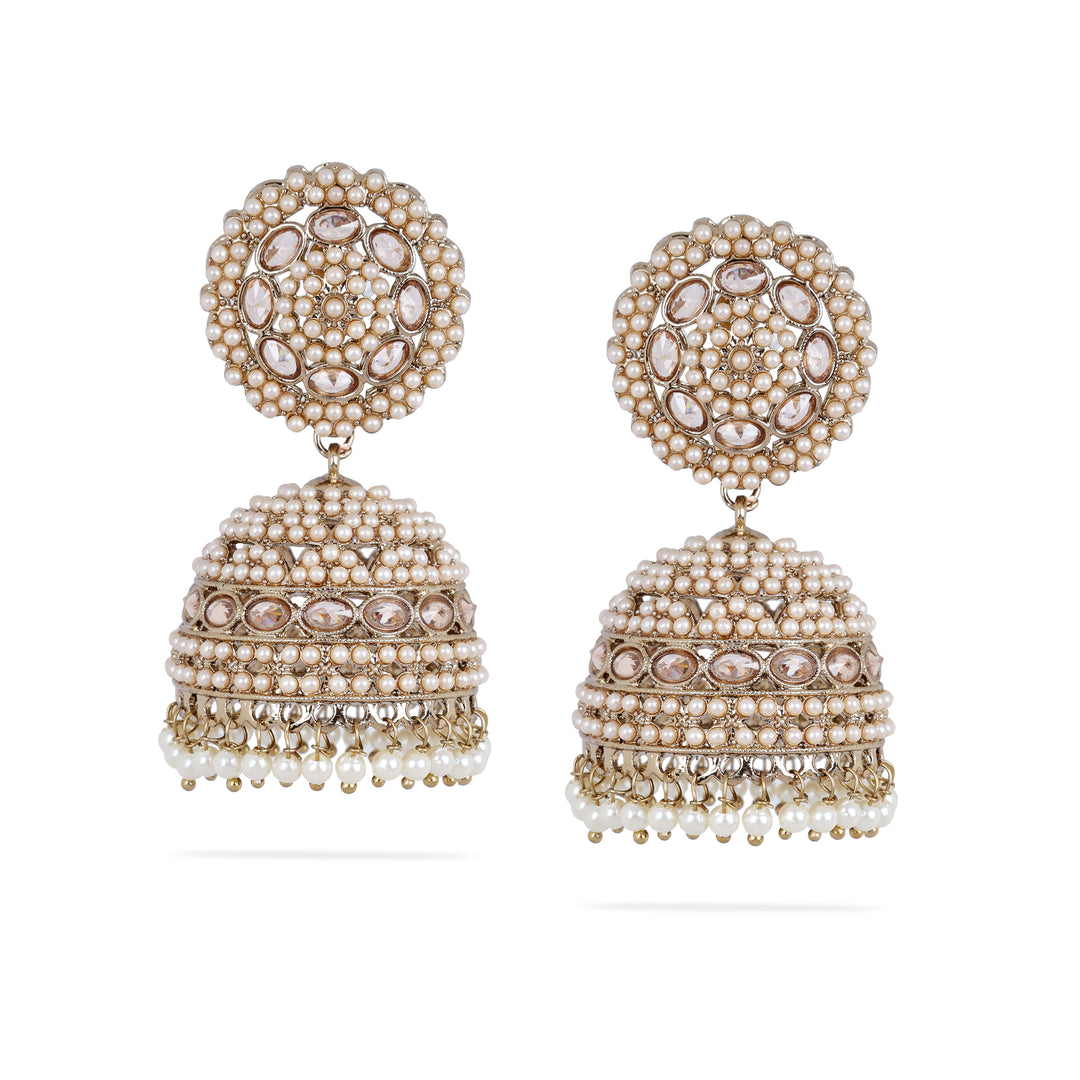 Regal Pearl Dome Jhumkas