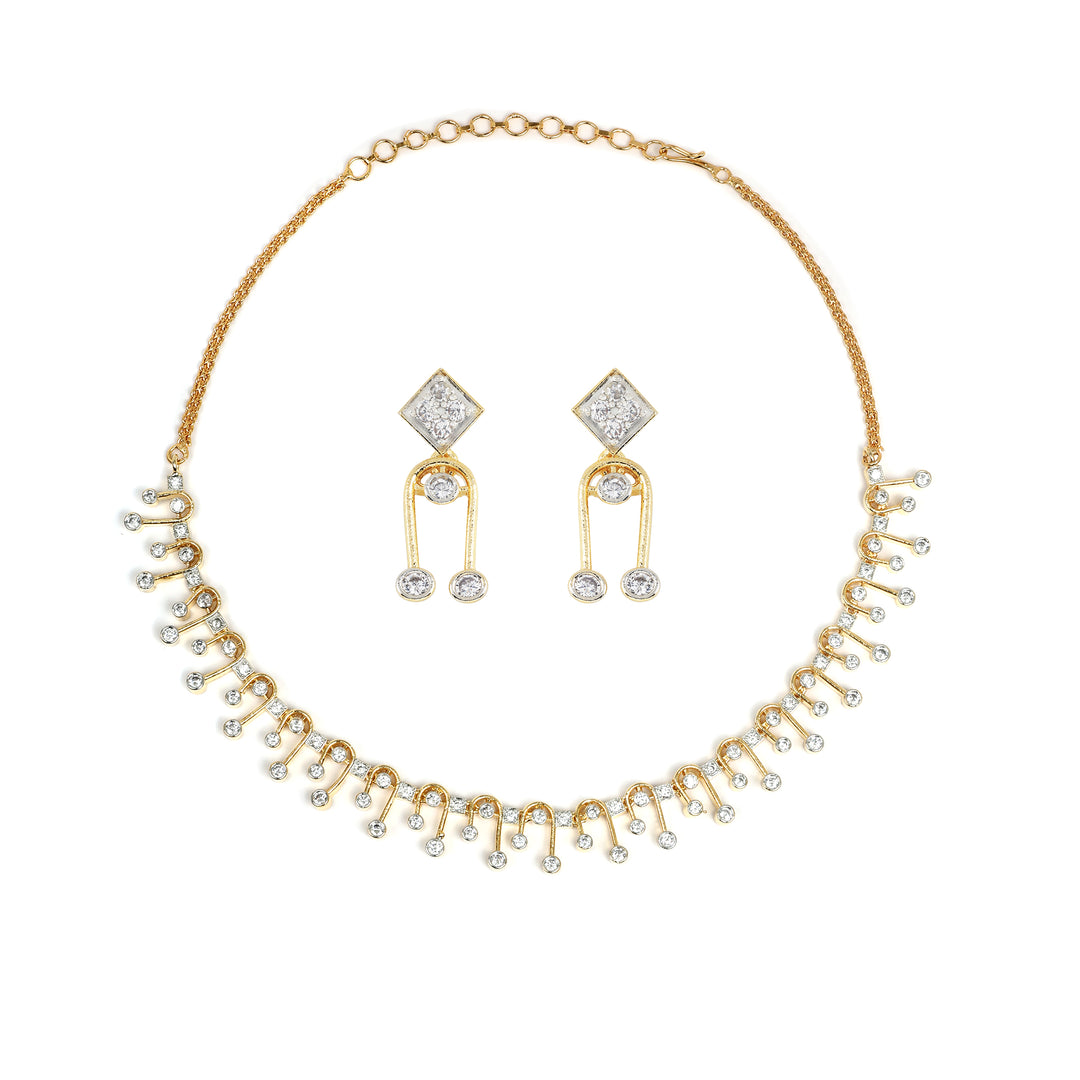 Gold-Tone Elegance Droplet Necklace Set